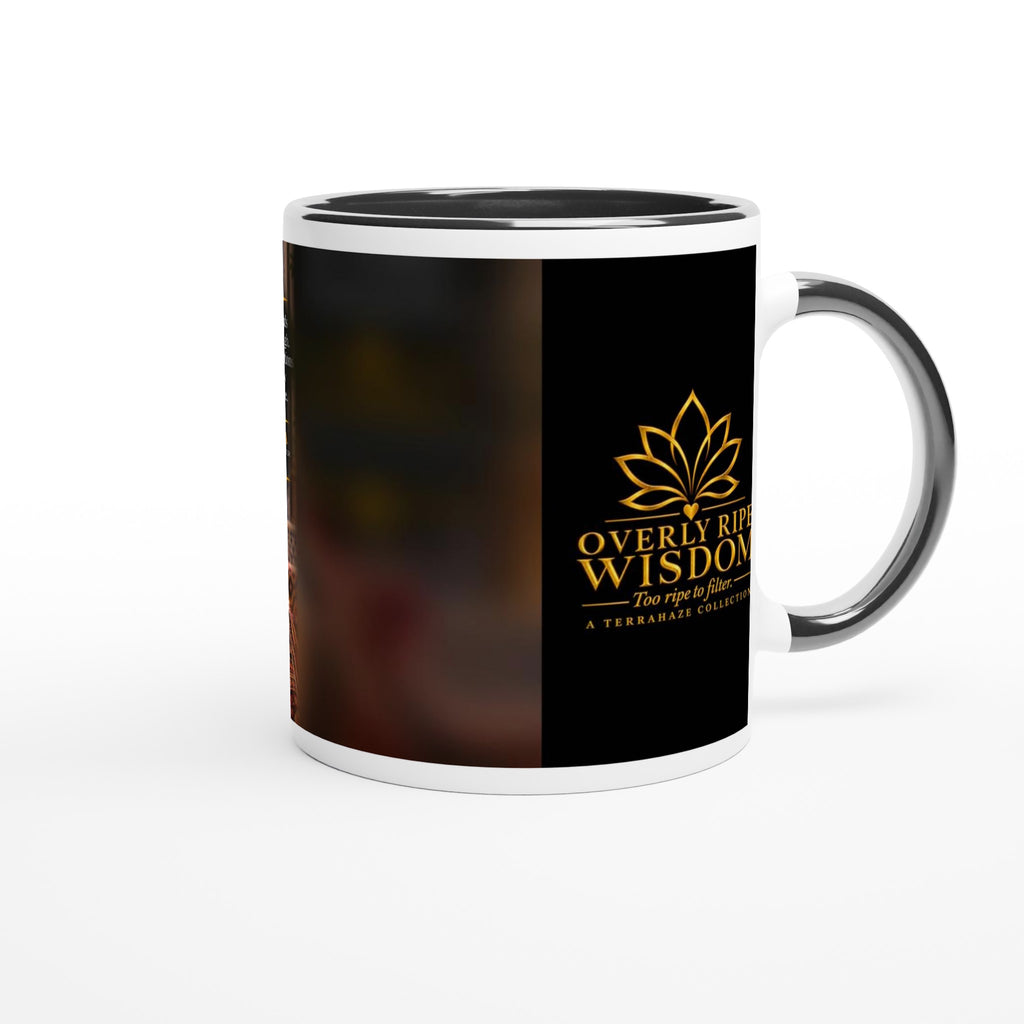 Samira from Overly Ripe Wisdom on a mug, a funny gift for women