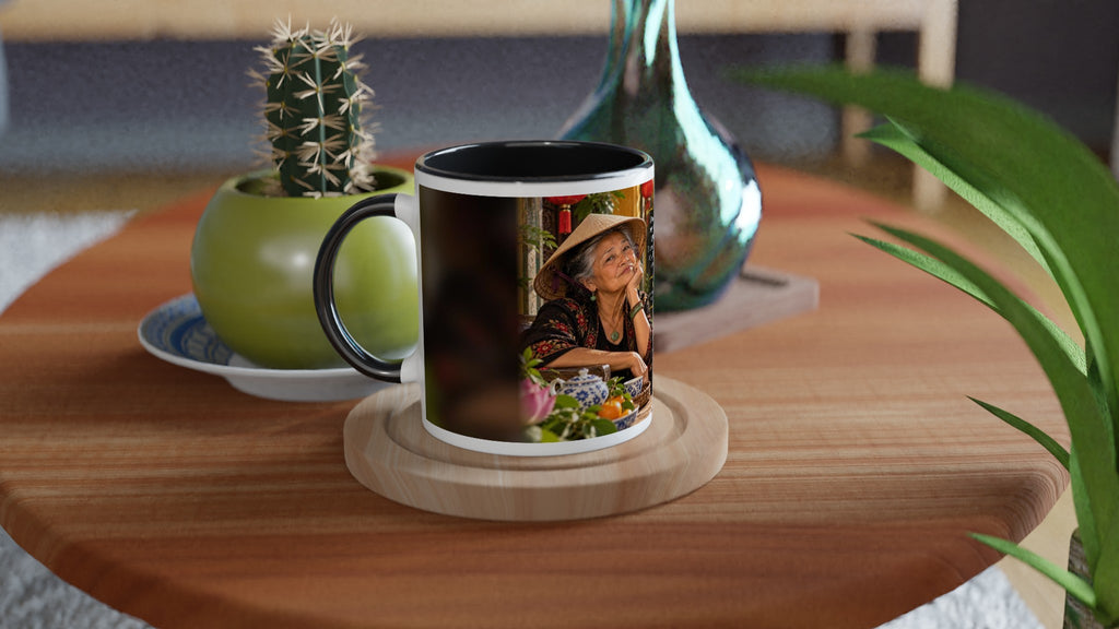Lan from Overly Ripe Wisdom on a mug, a funny gift for women