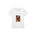 Nadia from Overly Ripe Wisdom on a v-neck tee, a funny gift for women