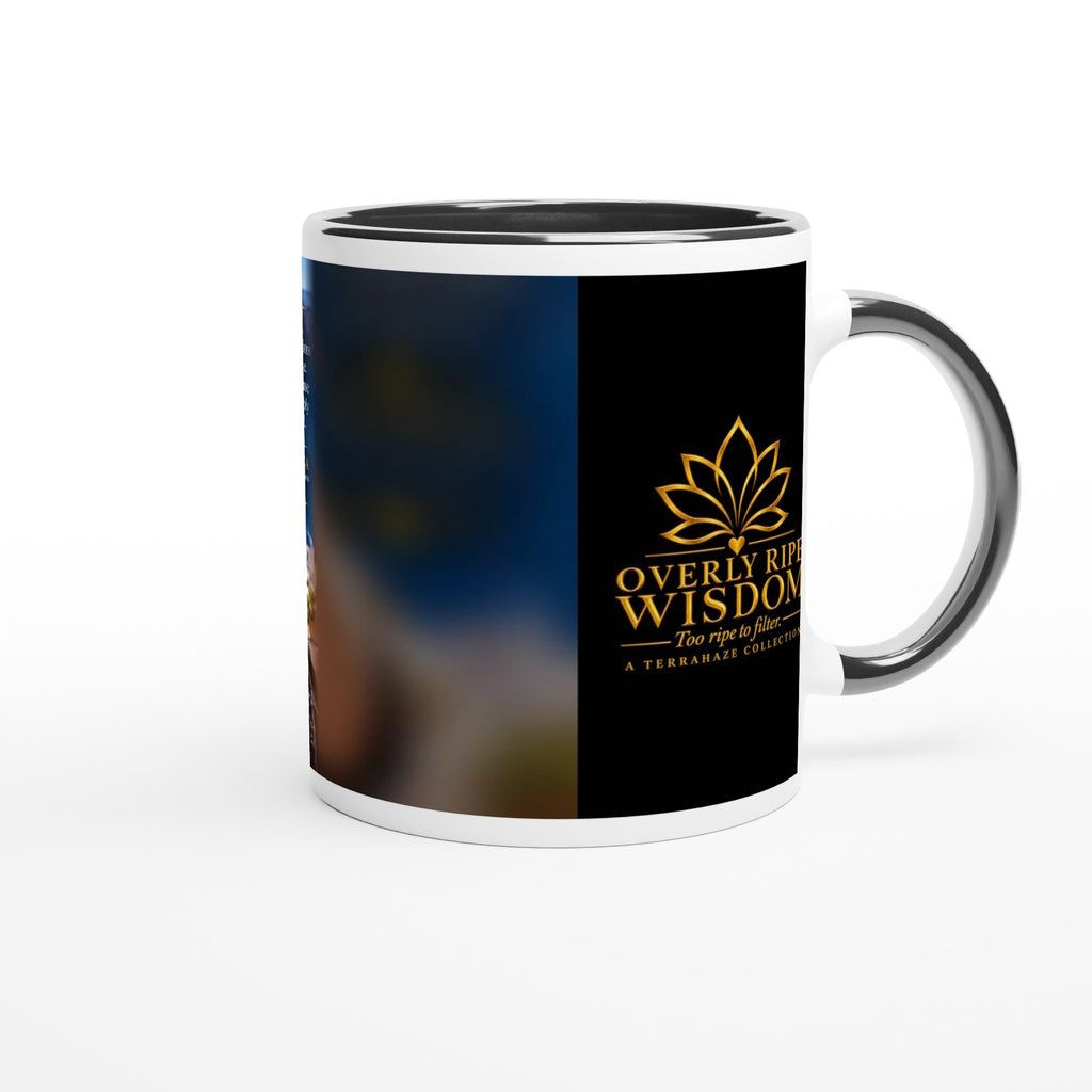 Katerina from Overly Ripe Wisdom on a mug, a funny gift for women