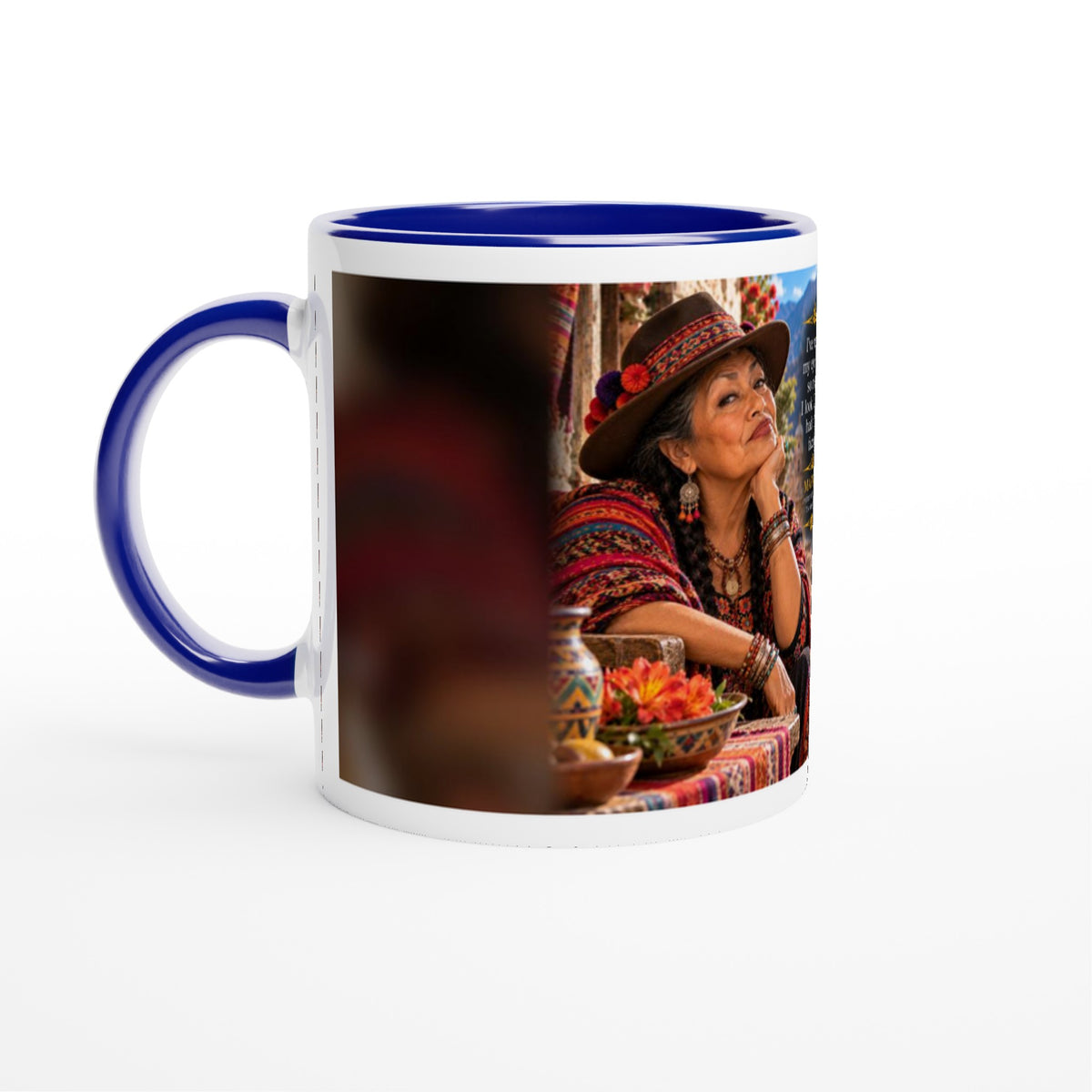 Marisol from Overly Ripe Wisdom on a mug, a funny gift for women