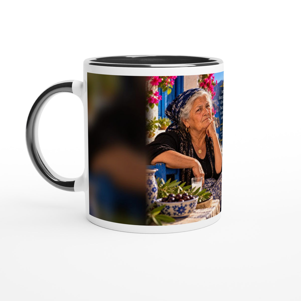 Katerina from Overly Ripe Wisdom on a mug, a funny gift for women