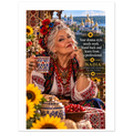 Nadia from Overly Ripe Wisdom on a poster, a funny gift for women