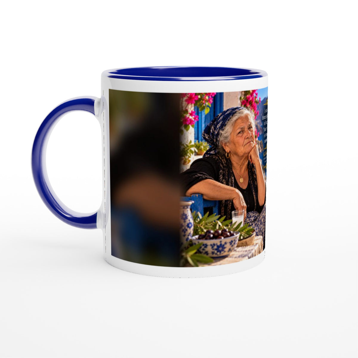 Katerina from Overly Ripe Wisdom on a mug, a funny gift for women