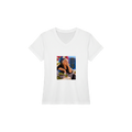 Katerina from Overly Ripe Wisdom on a v-neck tee, a funny gift for women