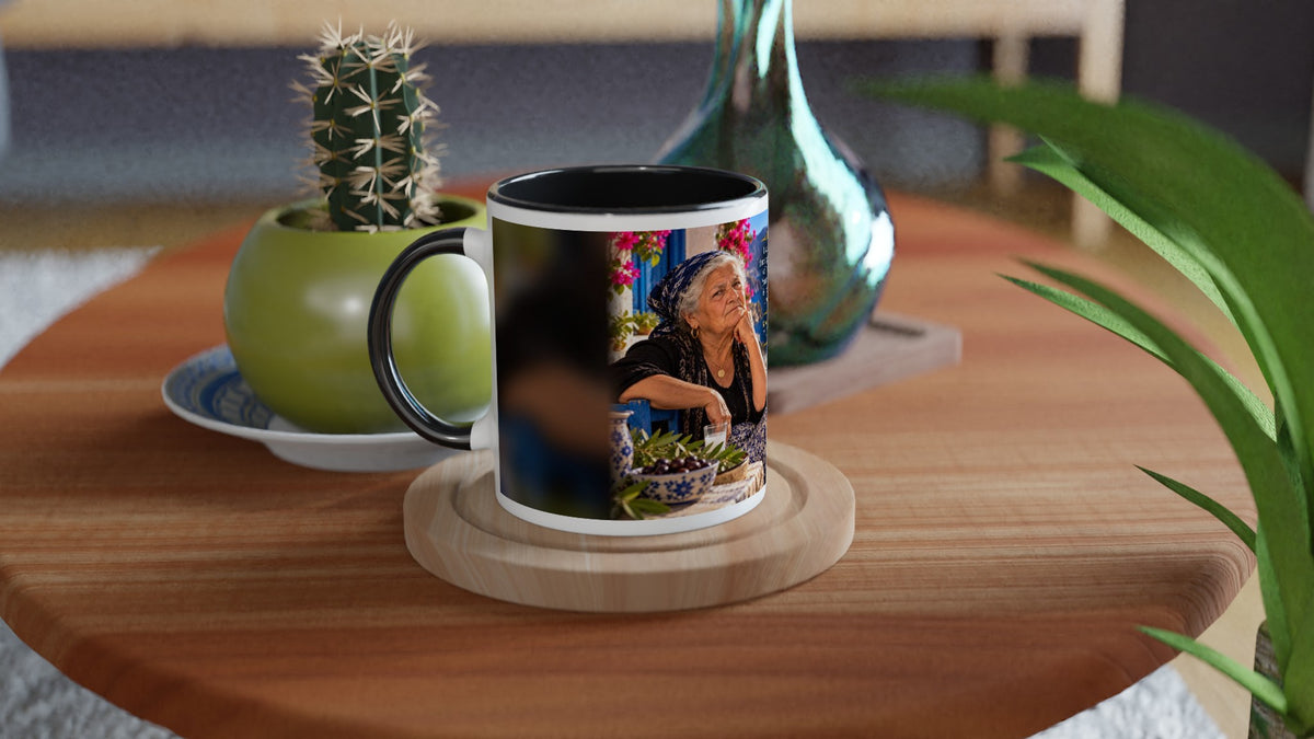 Katerina from Overly Ripe Wisdom on a mug, a funny gift for women
