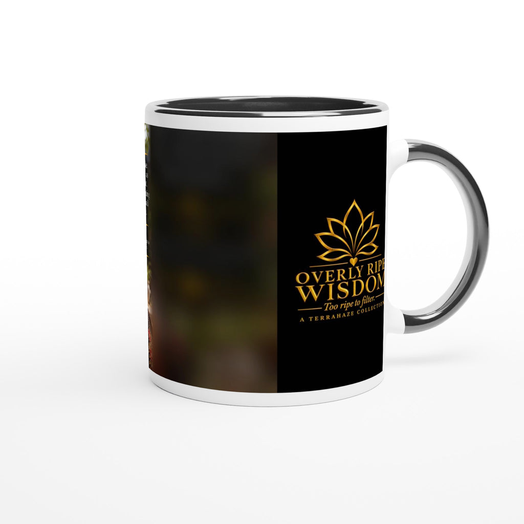 Lan from Overly Ripe Wisdom on a mug, a funny gift for women