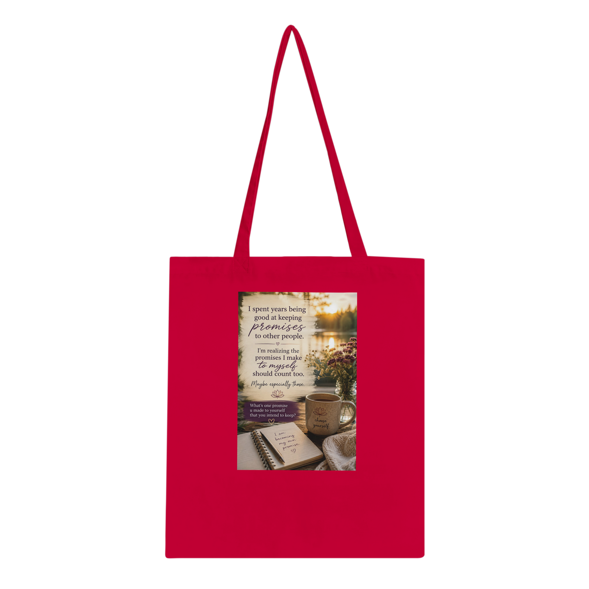 I Spent Years Keeping Promises motivational tote bag from TerraHaze Living