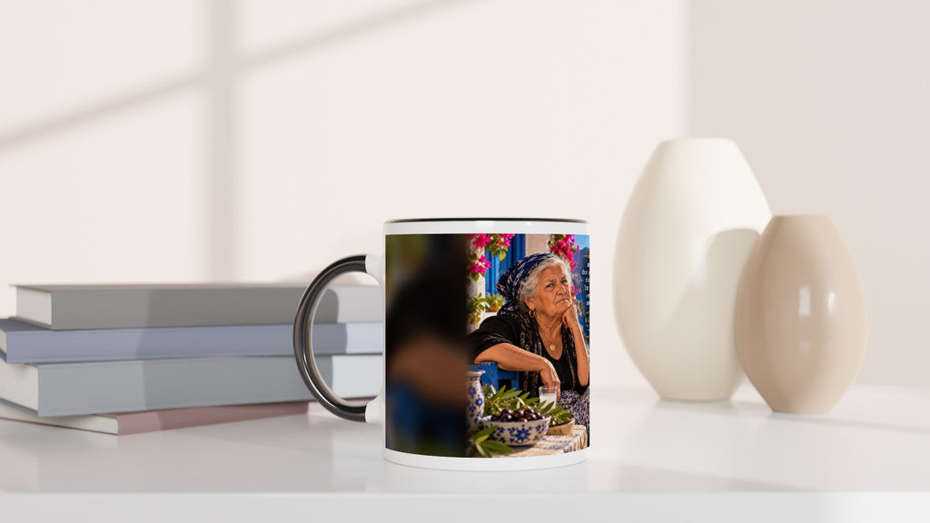 Katerina from Overly Ripe Wisdom on a mug, a funny gift for women
