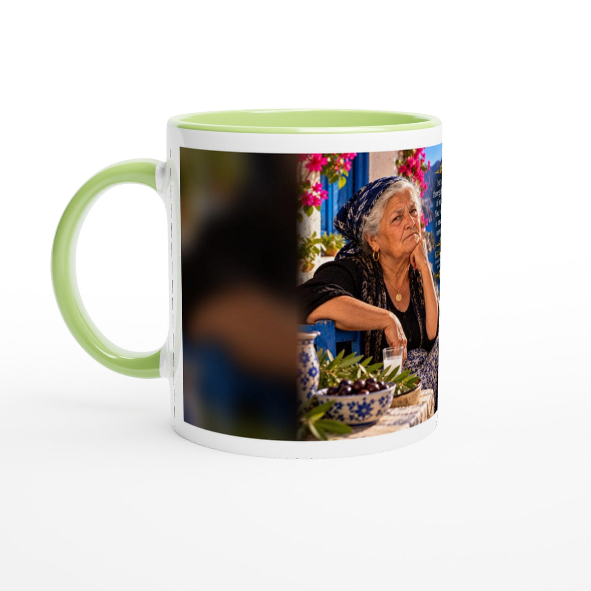 Katerina from Overly Ripe Wisdom on a mug, a funny gift for women