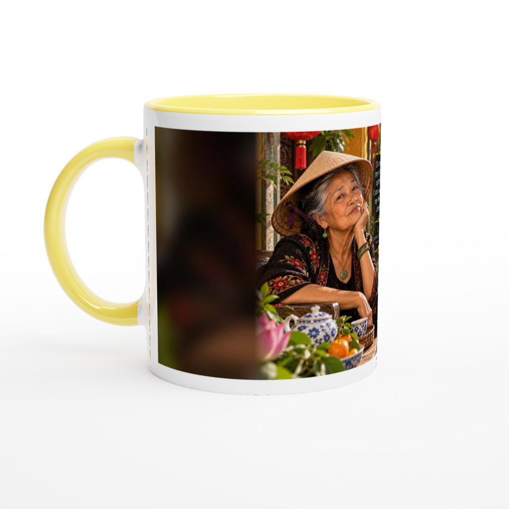 Lan from Overly Ripe Wisdom on a mug, a funny gift for women