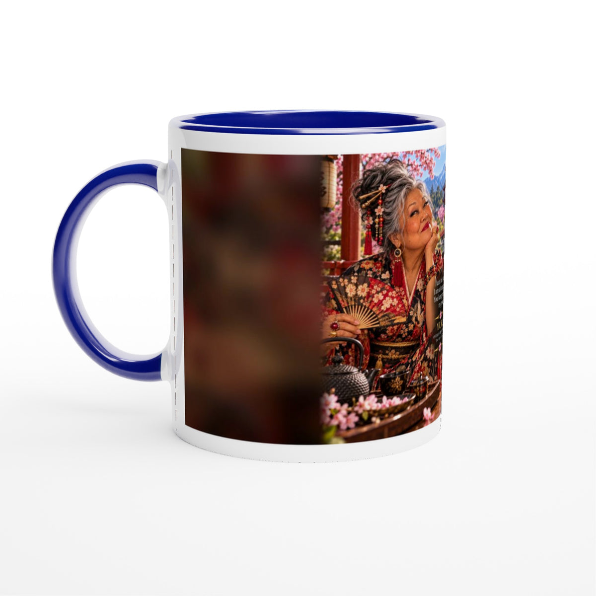 Yuki from Overly Ripe Wisdom on a mug with her saying “I am not saying I am always right. You keep proving my point.”