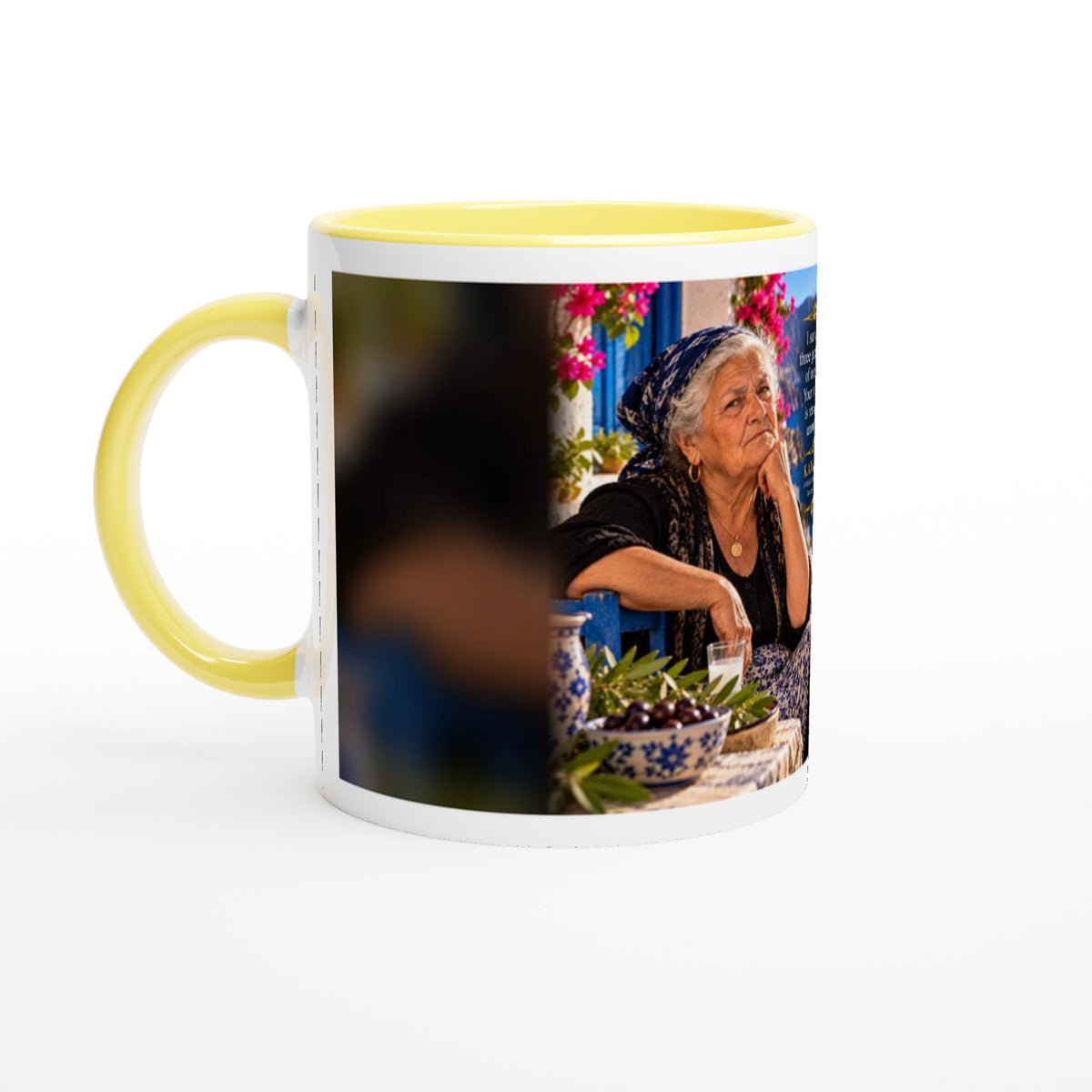Katerina from Overly Ripe Wisdom on a mug, a funny gift for women