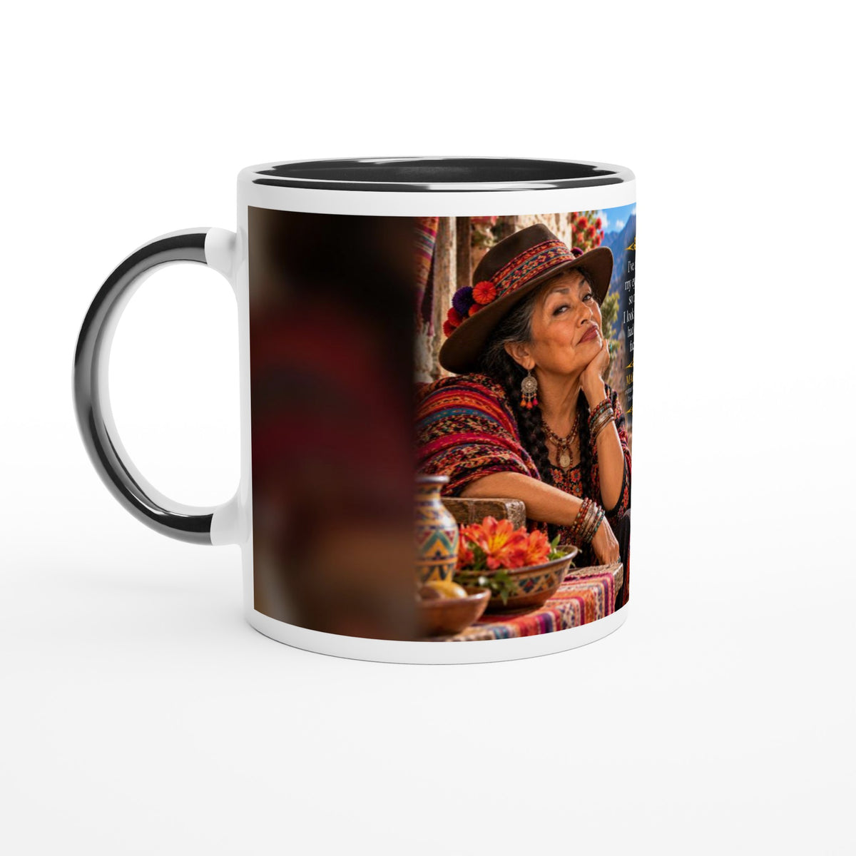 Marisol from Overly Ripe Wisdom on a mug, a funny gift for women