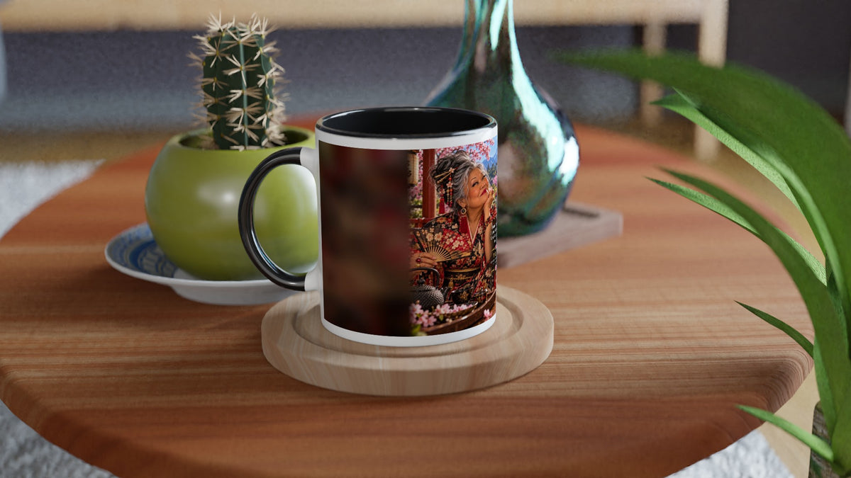 Yuki from Overly Ripe Wisdom on a mug with her saying “I am not saying I am always right. You keep proving my point.”