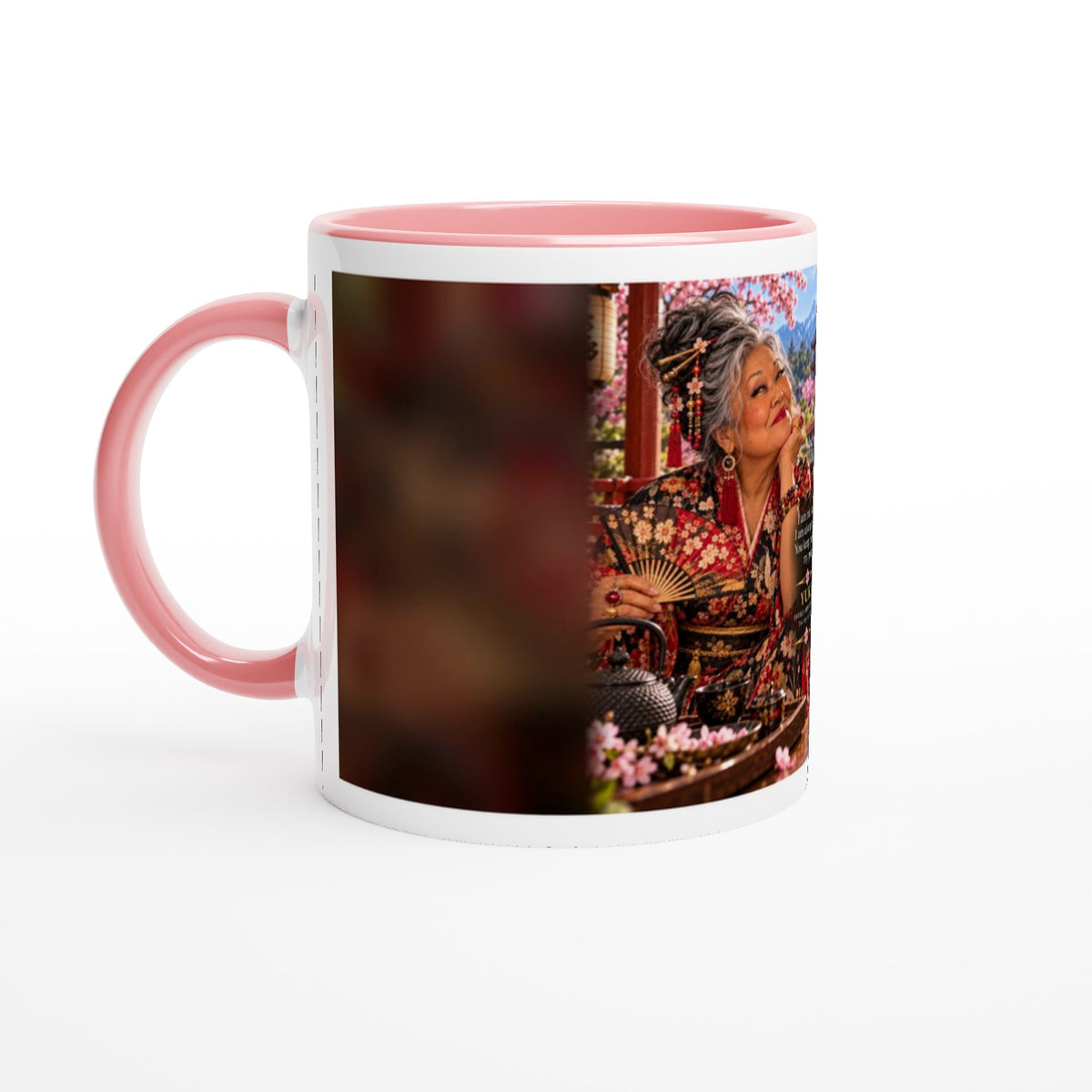 Yuki from Overly Ripe Wisdom on a mug with her saying “I am not saying I am always right. You keep proving my point.”