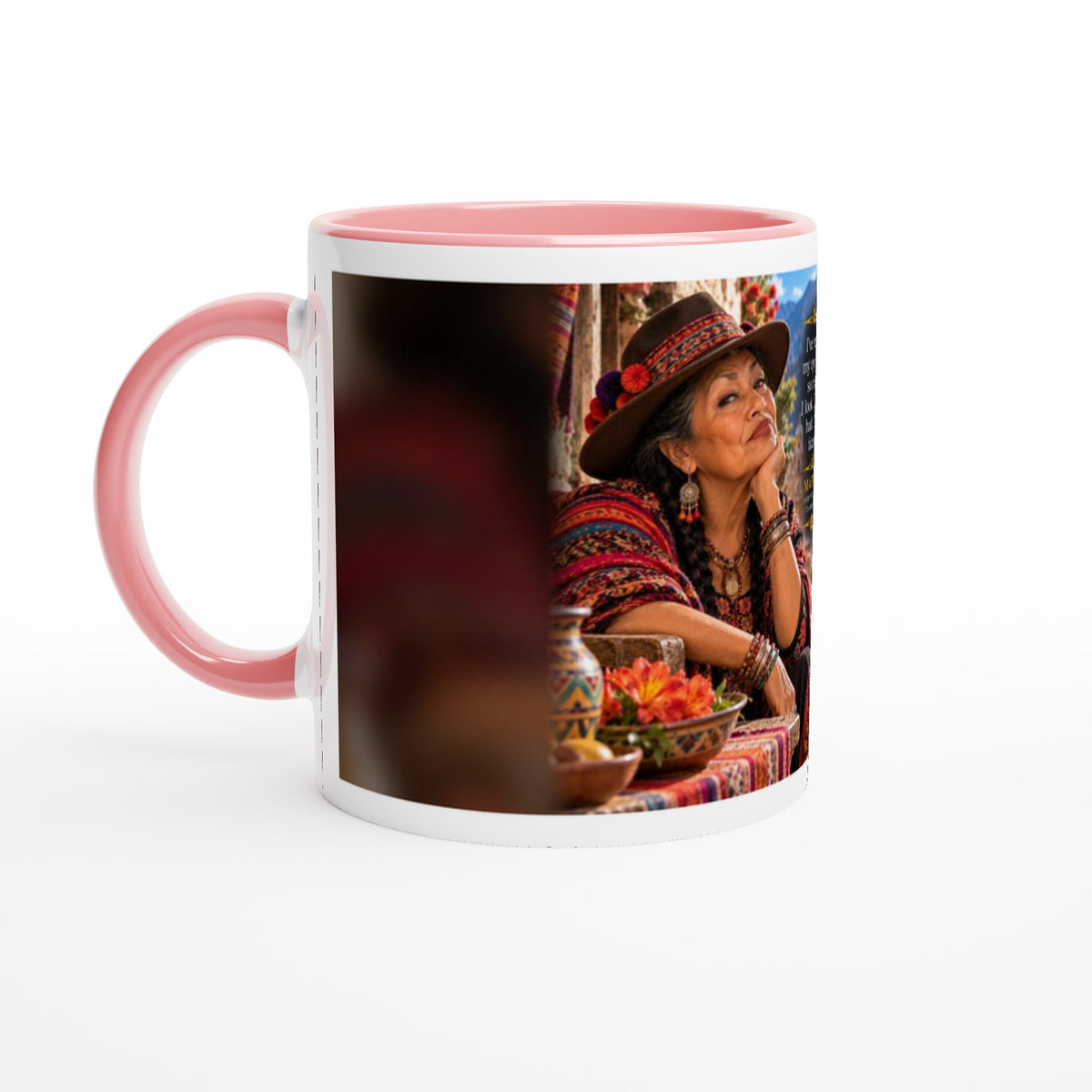 Marisol from Overly Ripe Wisdom on a mug, a funny gift for women