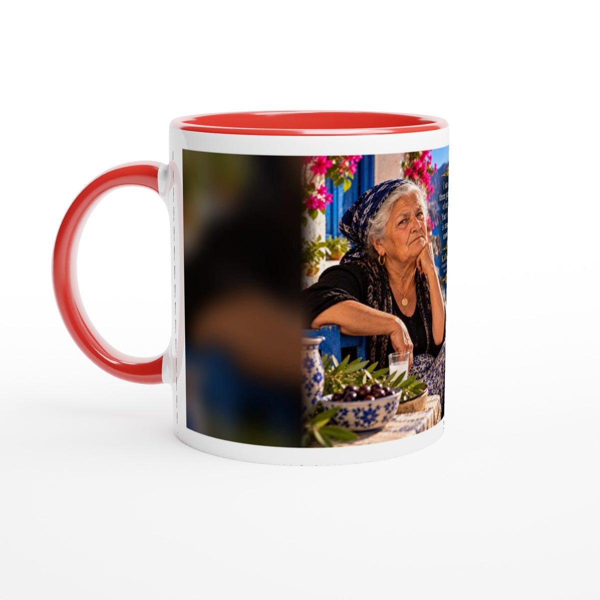 Katerina from Overly Ripe Wisdom on a mug, a funny gift for women
