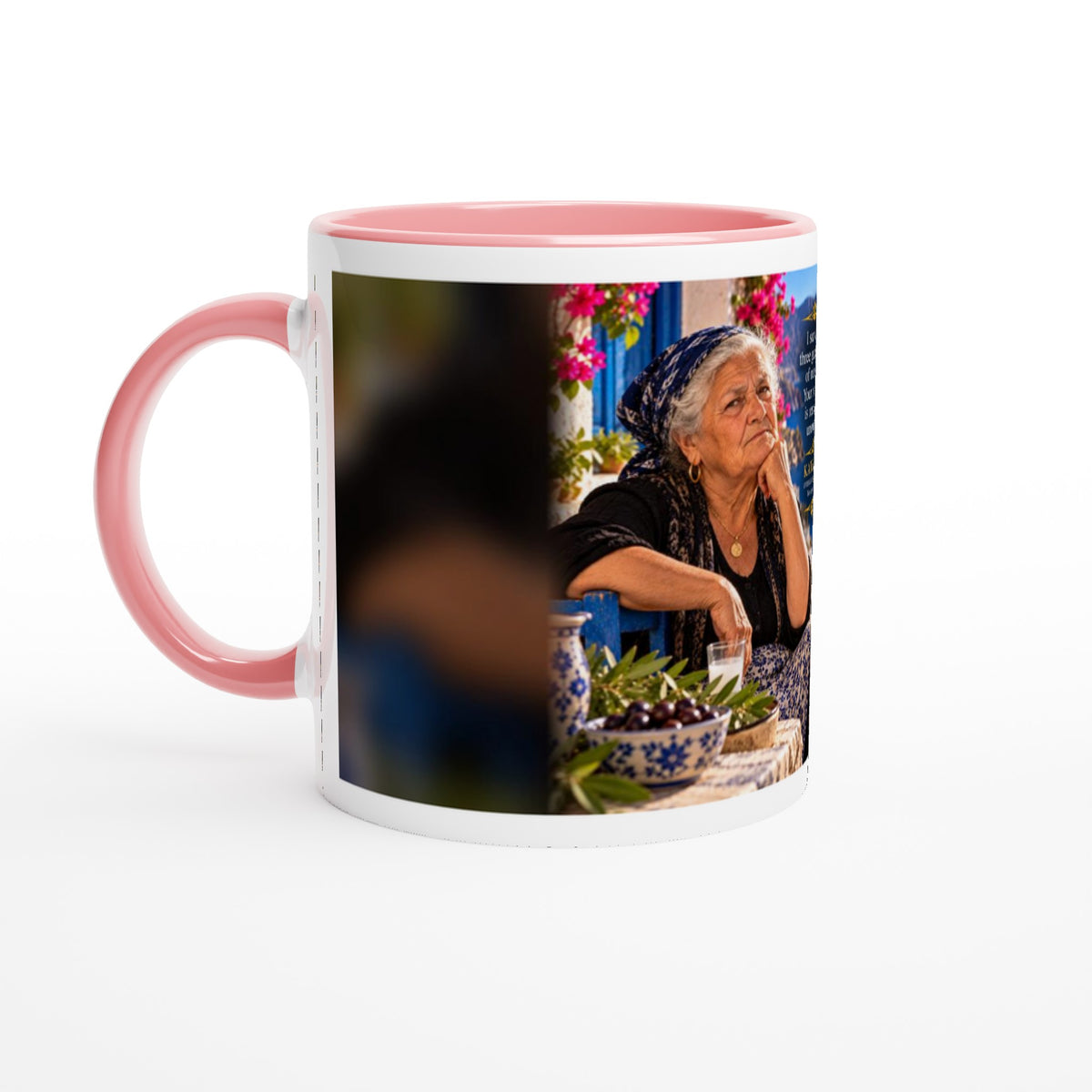Katerina from Overly Ripe Wisdom on a mug, a funny gift for women